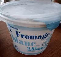 Jumlah gula yang masuk Fromage blanc 2,8% MG