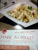 Penne au poulet sauce champignons