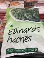 चीनी की मात्रा Epinards Hachés