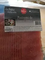Количество сахара в Pastrami de bœuf fumé