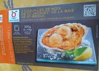 Количество сахара в 2 Coquilles de Noix de St-Jacques de la baie de St-Brieuc