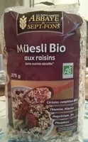 Jumlah gula yang masuk Müesli, mélange céréales bio