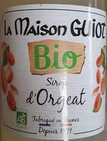 入っている砂糖の量 Sirop d Orgeat