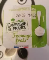 Sucre et nutriments contenus dans Campagne de france la cooperation latiere