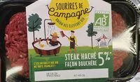 Quantité de sucre dans Steak haché façon bouchère 5%