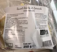 Zuckermenge drin Ravioli ricotta et epinards