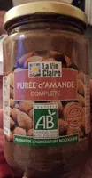 Jumlah gula yang masuk Purée d'amande complète