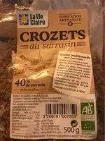 Quantité de sucre dans Crozets au sarrasin