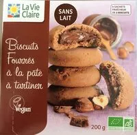入っている砂糖の量 Biscuit fourré a la pâte à tartiner