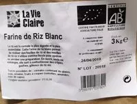 चीनी की मात्रा Farine de riz blanc