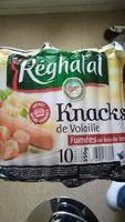 Sokerin määrä sisällä Knacks de volaille fumées bois hêtre