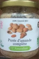 Jumlah gula yang masuk Purée d'amande complète