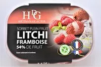 含糖量 Sorbet plein fruit litchi framboise