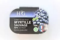 含糖量 Sorbet plein fruit MYRTILLE SAUVAGE, 58% de fruit