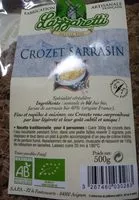 Quantité de sucre dans Crozet Sarrasin