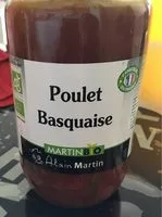 Quantité de sucre dans Poulet basquaise bio