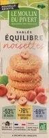 Cantidad de azúcar en Sablés Équilibre noisette