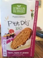 Sucre et nutriments contenus dans Moulin du pivert