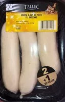 Quantité de sucre dans Boudin blanc nature à l'ancienne