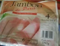 Sucre et nutriments contenus dans Jambon de paris