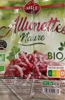 Quantité de sucre dans Allumettes nature
