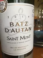 Sucre et nutriments contenus dans Batz d autan