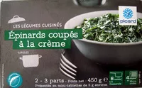 Suhkru kogus sees Epinards coupés à la crème