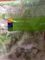 Sokerin määrä sisällä Haricots plats coupés