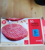 चीनी की मात्रा Steaks haches pur boeuf 5% surgeles