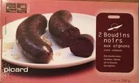 चीनी की मात्रा 2 Boudins noirs aux oignons