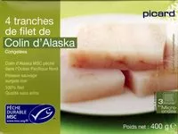 Quantité de sucre dans 4 Tranches de filet de Colin d'Alaska Picard