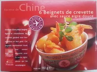Количество сахара в 6 Beignets de Crevette sauce aigre douce