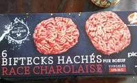 चीनी की मात्रा 6 biftecks hachés race charolaise
