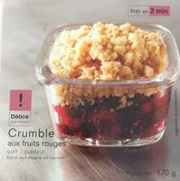 Zuckermenge drin Crumble aux fruits rouges