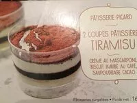 Sokerin määrä sisällä 2 Coupes Pâtissières Tiramisù, Boîte De 160 Grammes