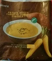 Zuckermenge drin Velouté patate douce, carotte jaune, ciboulette
