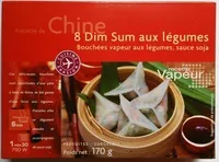Количество сахара в 8 Dim Sum aux légumes - Bouchées vapeur aux légumes, sauce soja