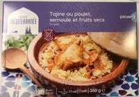 含糖量 Tajine au poulet semoule et fruits secs