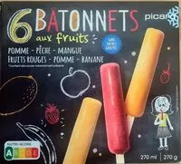 Suhkru kogus sees Bâtonnet glacé au fruits