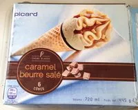Suhkru kogus sees 6 Cônes Caramel Beurre Salé