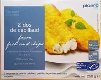 入っている砂糖の量 2 dos de cabillaud façon fish and chips