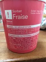 चीनी की मात्रा Sorbet Fraise. Le Pot De 140 Millilitres