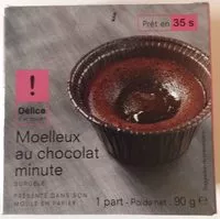 入っている砂糖の量 Moelleux au chocolat minute