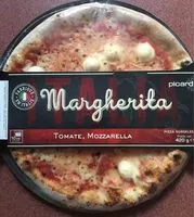Jumlah gula yang masuk Pizza Margherita tomate, mozzarella