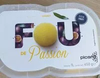入っている砂糖の量 Sorbet Passion