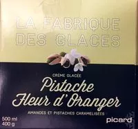 Quantité de sucre dans Creme glacée Pistache Fleur d'oranger - Amandes et pistaches