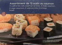 Cantidad de azúcar en Assortiment de 12 sushi au saumon