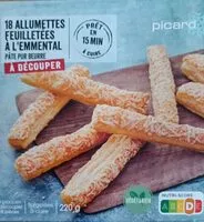 Suhkru kogus sees 18 Allumettes feuilletées à l' emmental pâte pur burre à Découper