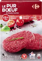 चीनी की मात्रा Le Pur bœuf 10 steaks hachés