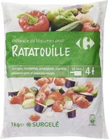 चीनी की मात्रा Légumes pour Ratatouille